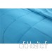 Zhiyuan Couleurs Unies légère Microfibre brossé Couette d'été 200x230cm Bleu Ciel et Gris - B01FYKNK16
